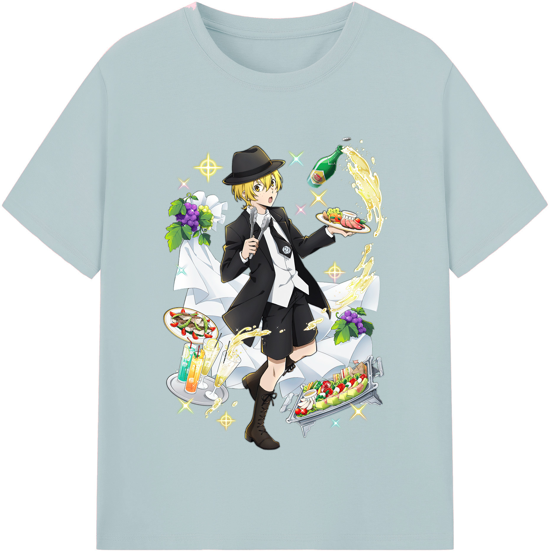 （画像用） 文豪ストレイドッグス Bungo Stray Dogs 綿100％半袖Tシャツ（フロントプリント）